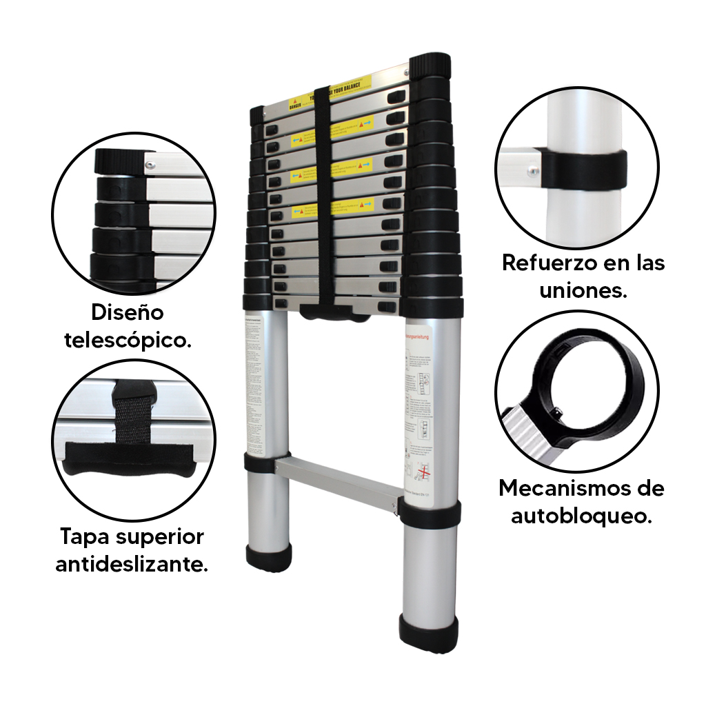 ESCALERA TELESCOPICA 3.8 M