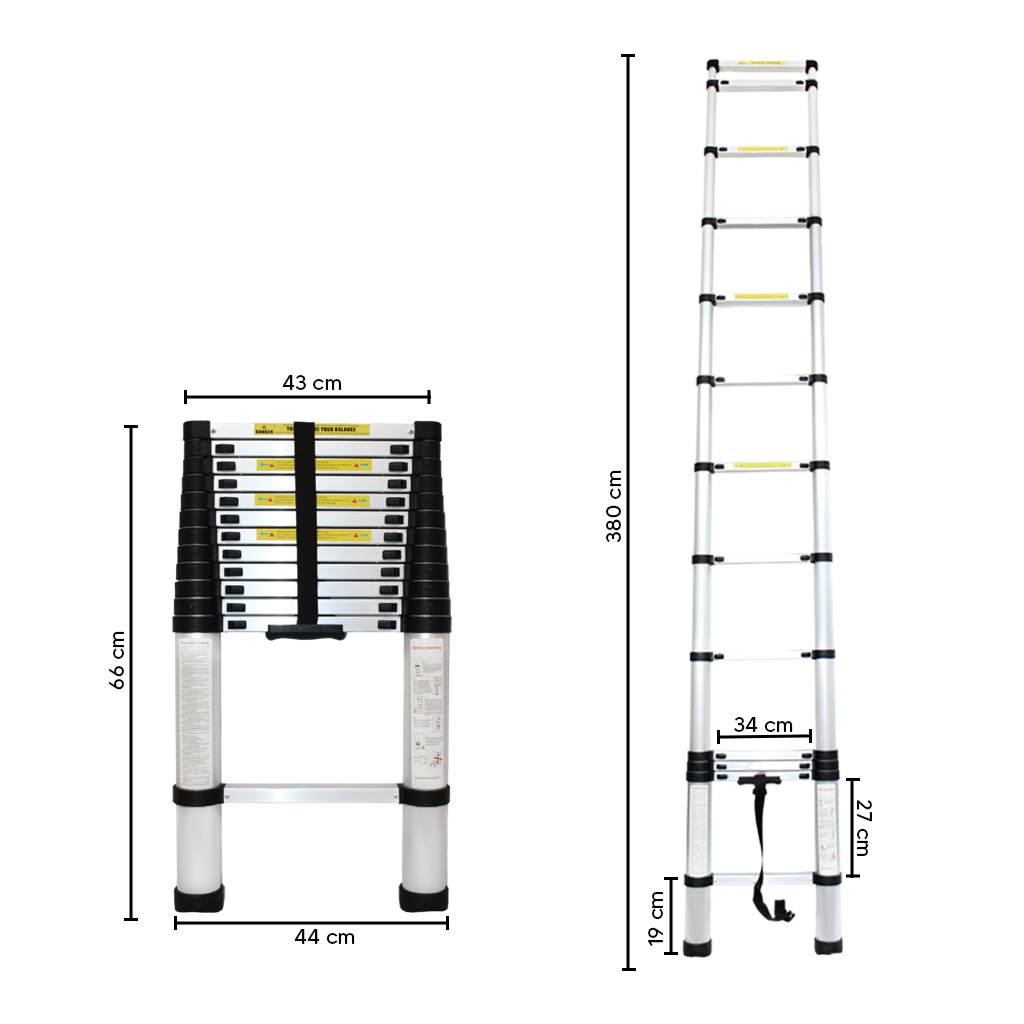 ESCALERA TELESCOPICA 3.8 M