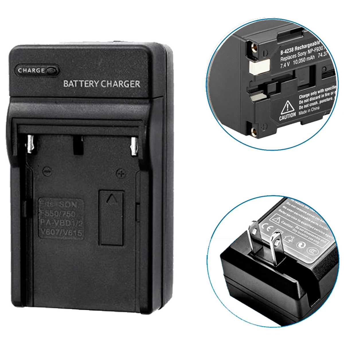 Cargador Para Batería Sony Np-f550 Np-f750 Np-970