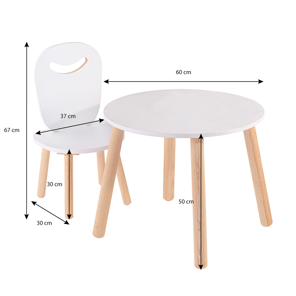 Mesa para colorear con silla color blanco - Niñas y Niños