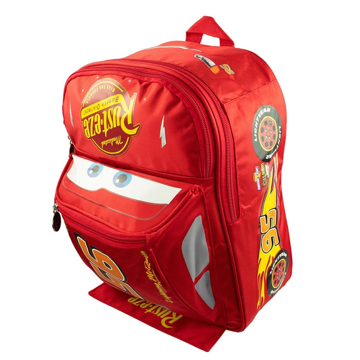 Mochila escolar backpack de la película Cars para niño, color rojo, mod. 1053206