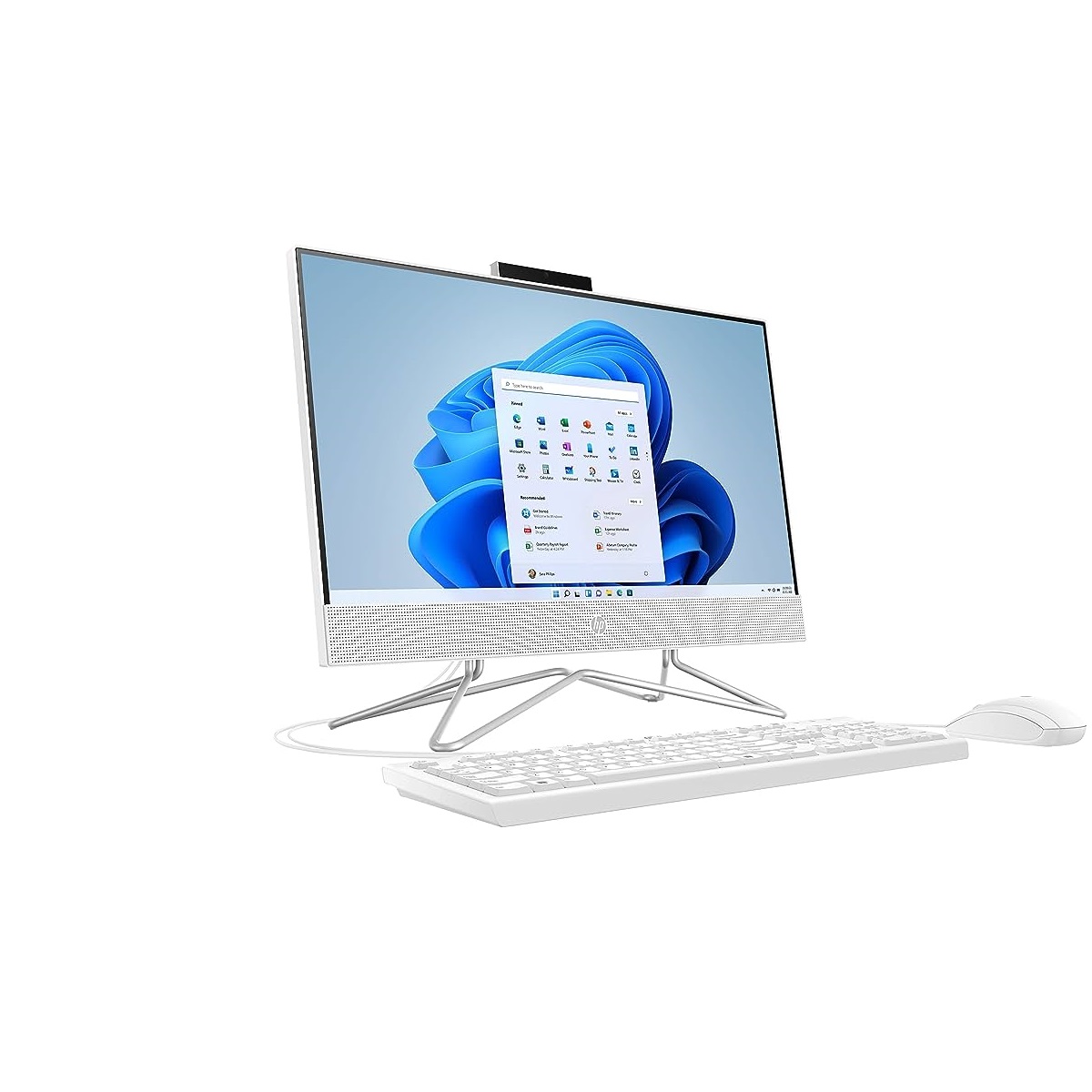 Computado All In One Hp 22 Modelo DD0544LA 21.5 Pulgadas Full HD, Procesador AMD Ryzen 3 3250U  4 Gb Ram 512 Gb Ssd,  Windows 11 Home Color Blanco