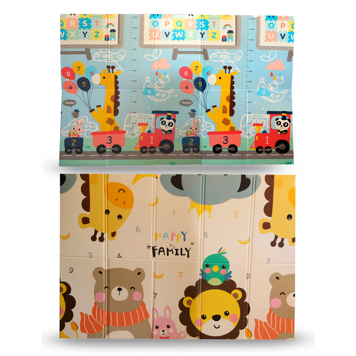 Tapete de Juego para Bebe Plegable Archy Acolchonado Doble Vista Impermeable Multiusos Didáctico Antideslizante Reversible Incluye Bolsa para Transportar 147x195 centímetros