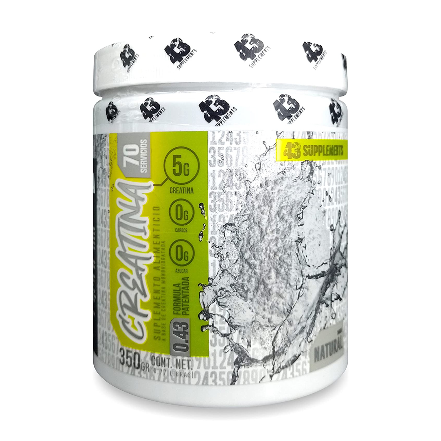 Creatina 43 Supplements 350g 70 Serv.