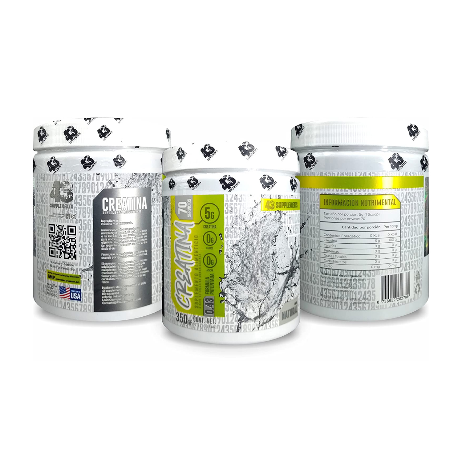 Creatina 43 Supplements 350g 70 Serv.