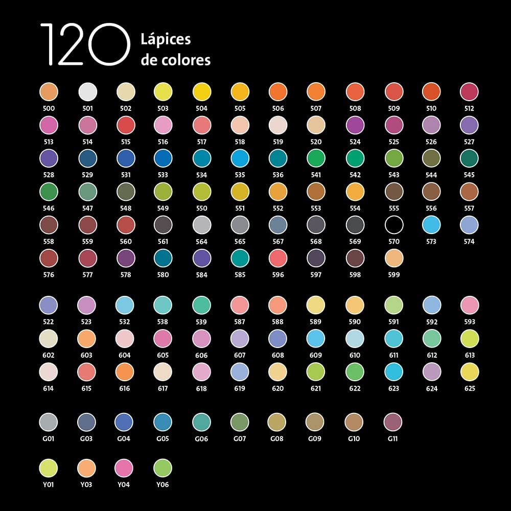 Set de Lápices de Colores Pelikan 120 Piezas. Mina Suave y Resistente de 3.3mm. Estuche Rígido.