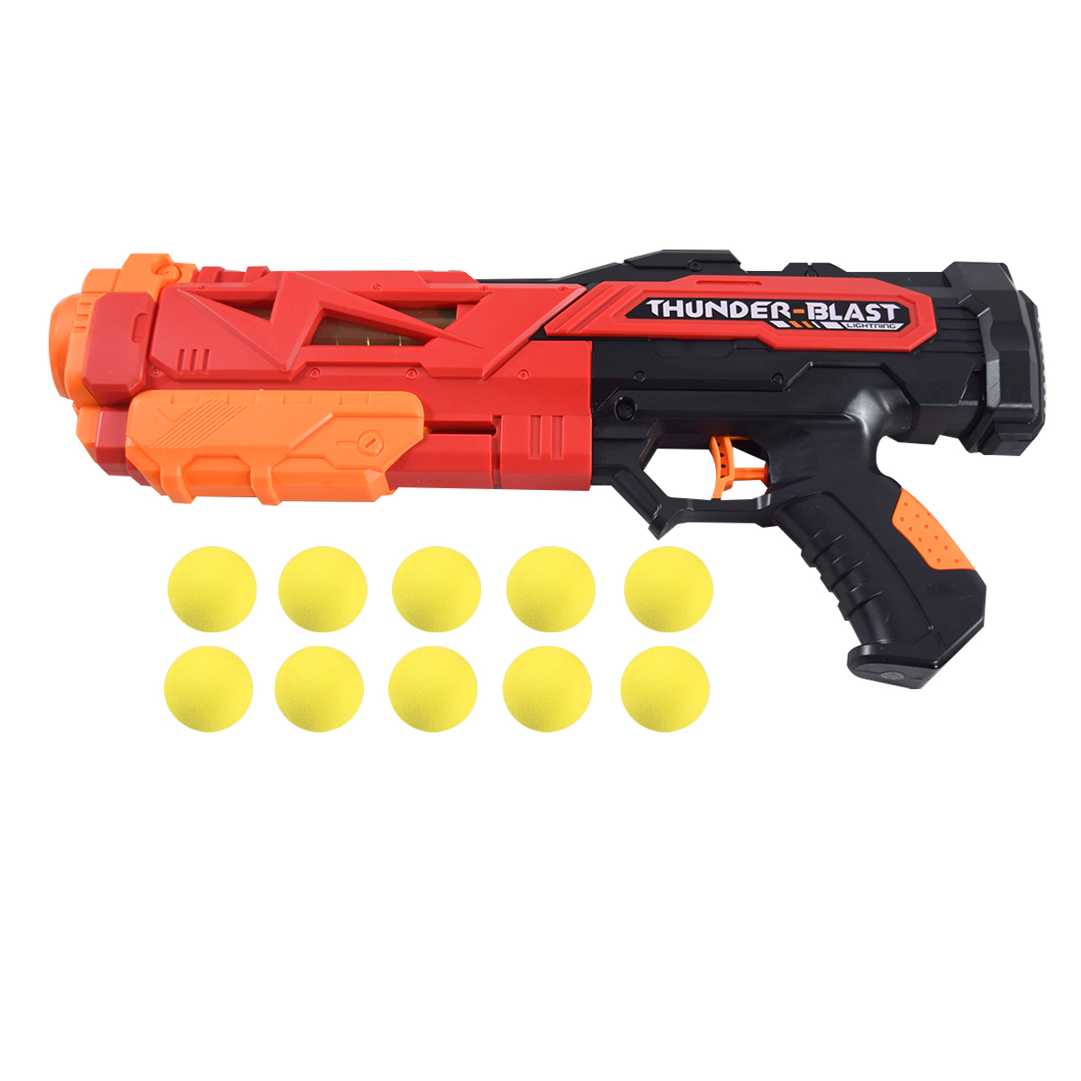 Juguete Pistola Balas Blandas Thunder Blast 2 En 1 Rojo