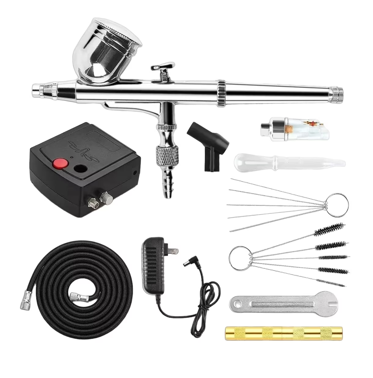 Kit Aerógrafo Juemel Multiuso Doble Acción Para De Pasteles