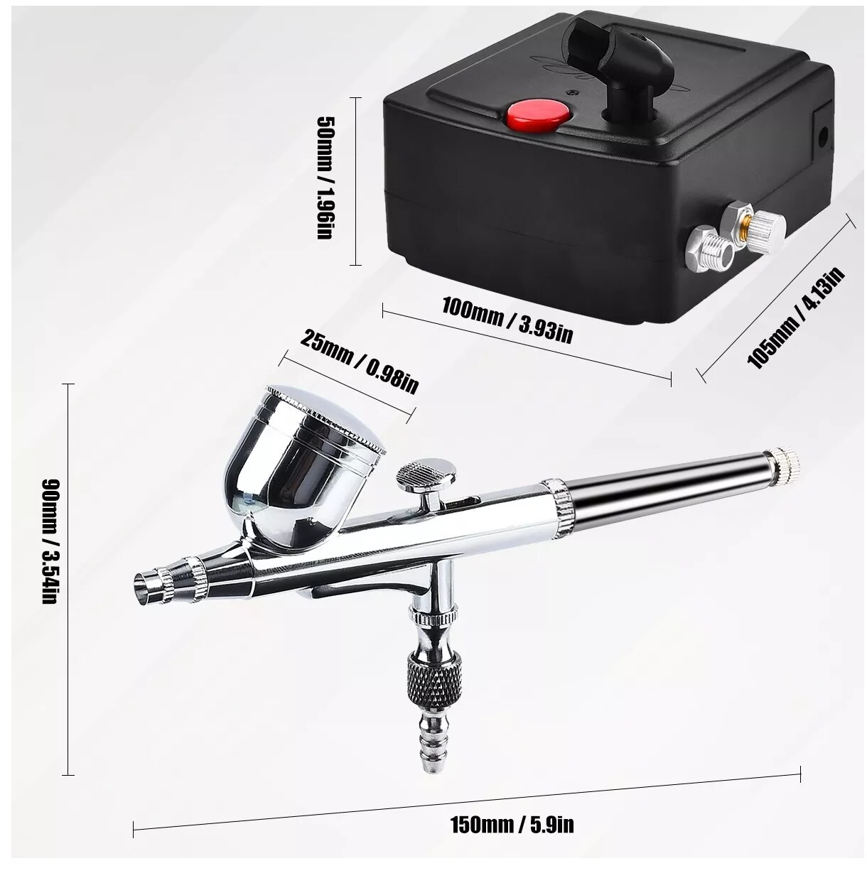 Kit Aerógrafo Juemel Multiuso Doble Acción Para De Pasteles