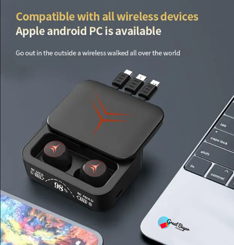 Audífonos Bluetooth M88 plus - Negro Elegante Brillante