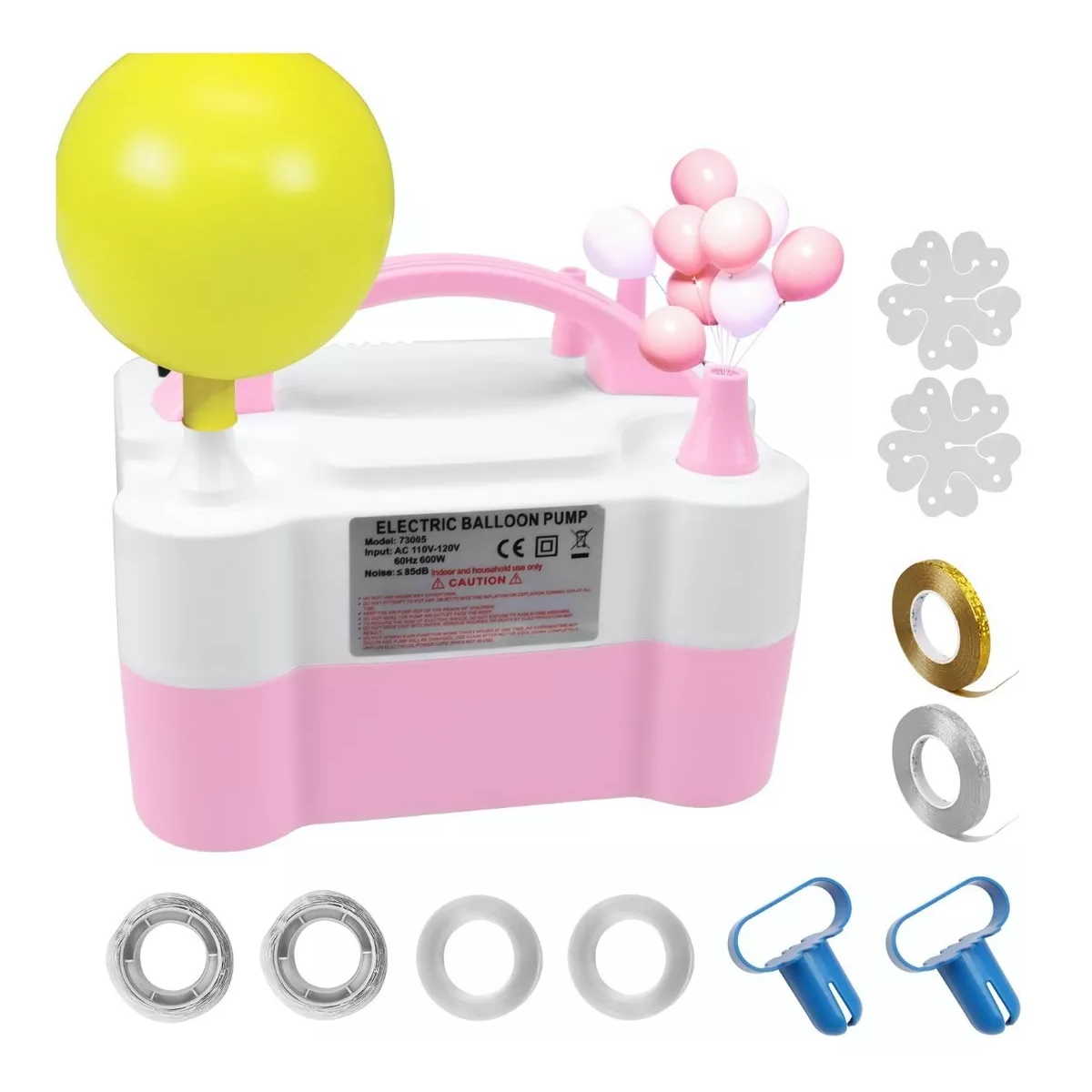 Bomba Para Inflar Globos Electrica Doble Inflador/fiestas