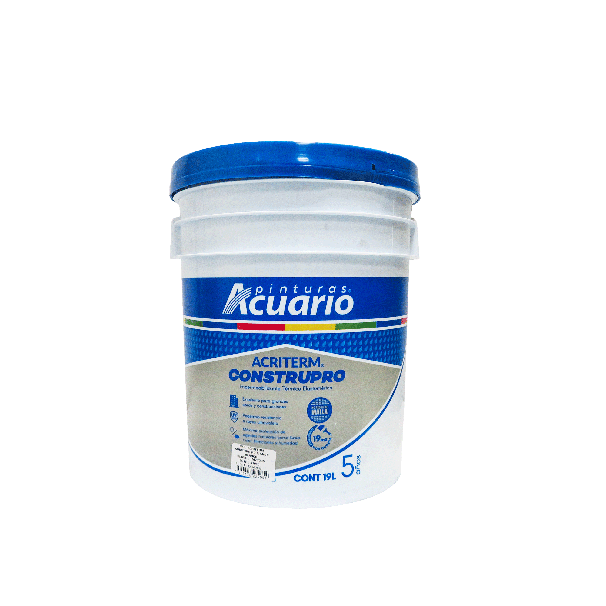 IMPERMEABILIZANTE ACUARIO CONSTRUPRO 5 AÑOS 19 LTS	