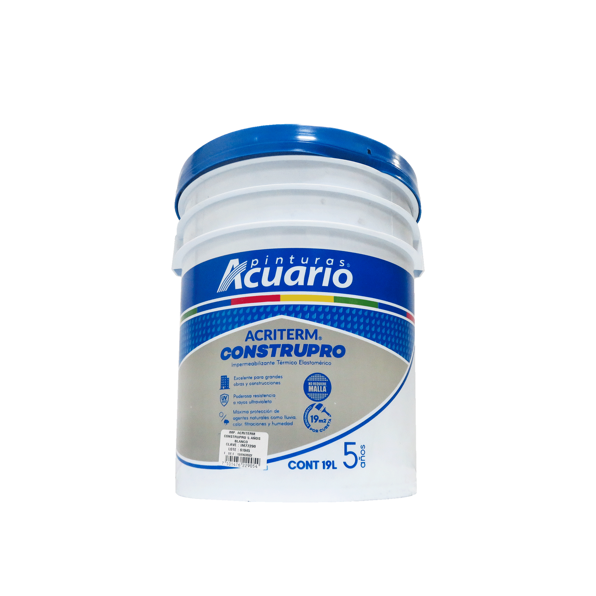 IMPERMEABILIZANTE ACUARIO CONSTRUPRO 5 AÑOS 19 LTS	
