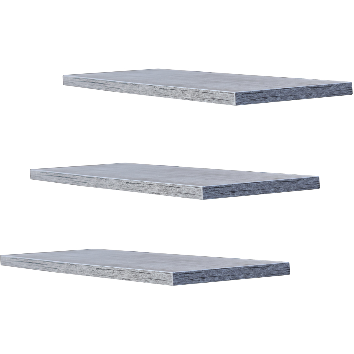 Set 3 Repisas Flotantes Hogare de Melamina Modernas 50 X 15 Color Gris