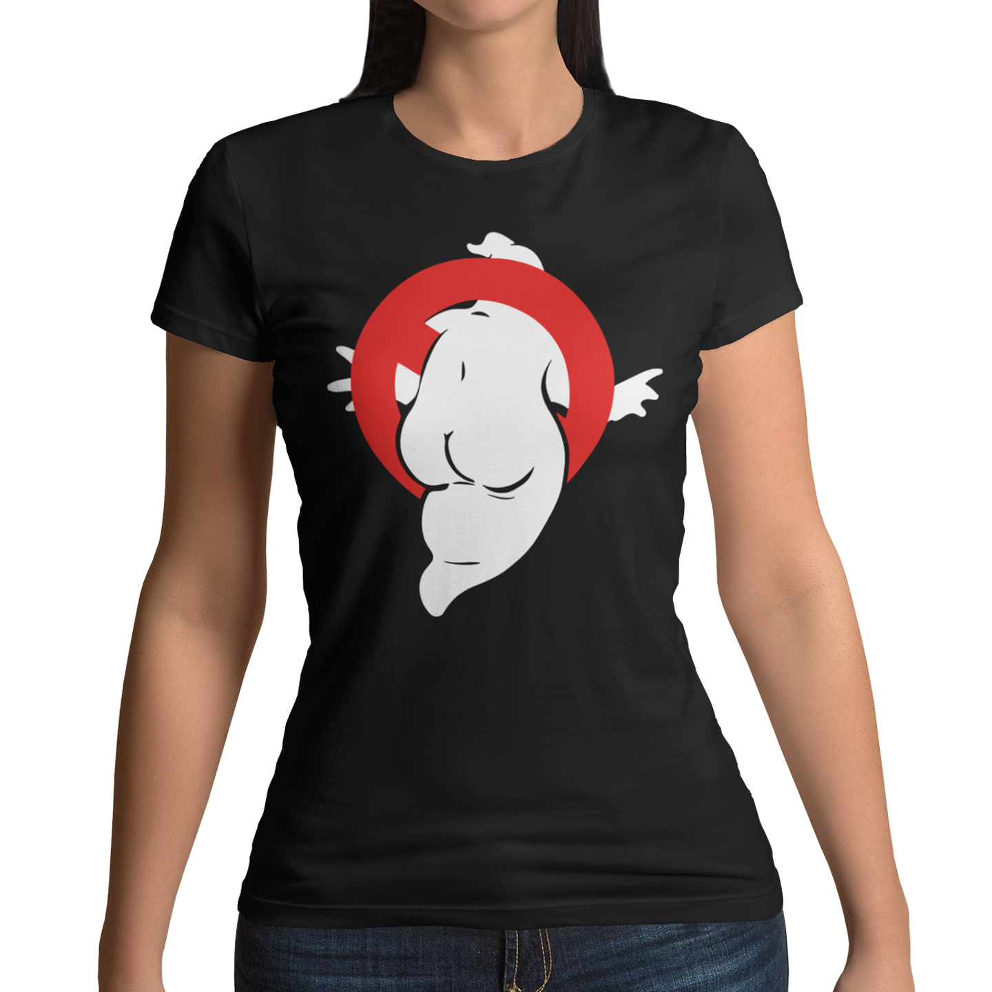 Playera Caballero y Dama Meme Fantasma Divertido