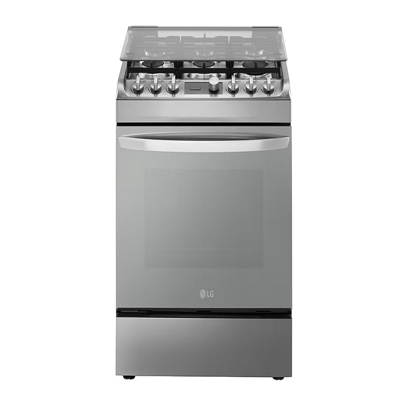Estufa LG Blanca RSG314M a gas/eléctrica 6 quemadores acero inoxidable