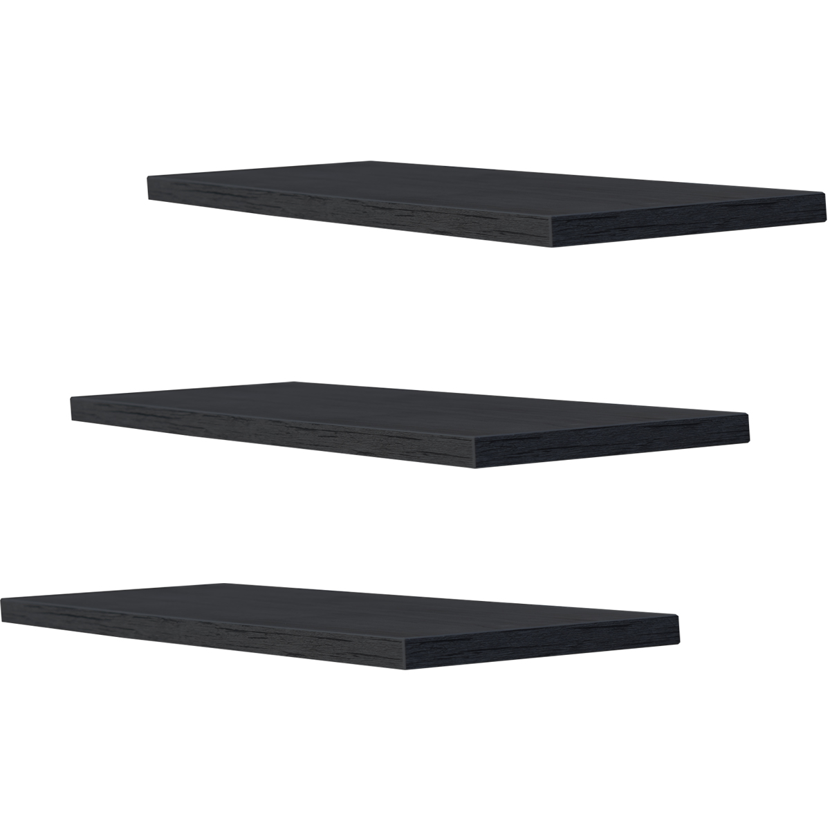 Set 3 Repisas Flotantes Hogare de Melamina Modernas 50 X 15 Color Negro