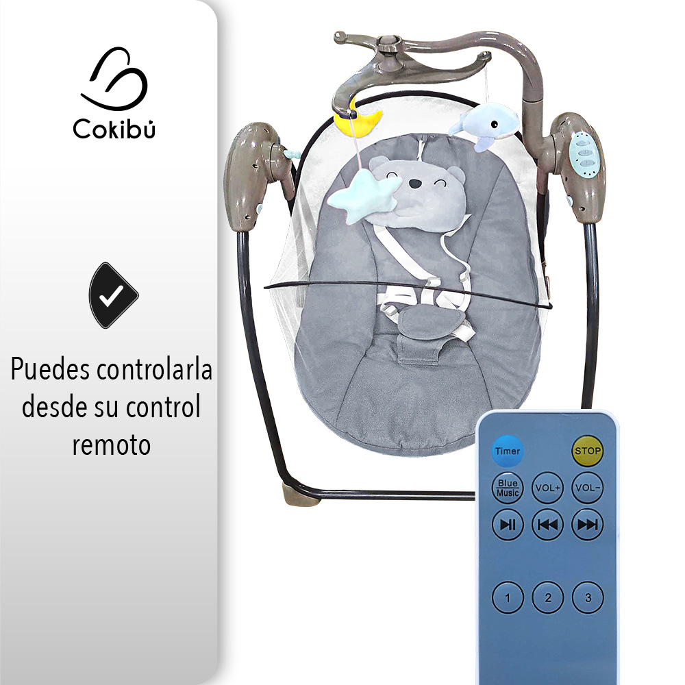 Mecedora eléctrica inteligente con Control remoto para bebés, cuna para  dormir para recién nacidos, cama cómoda