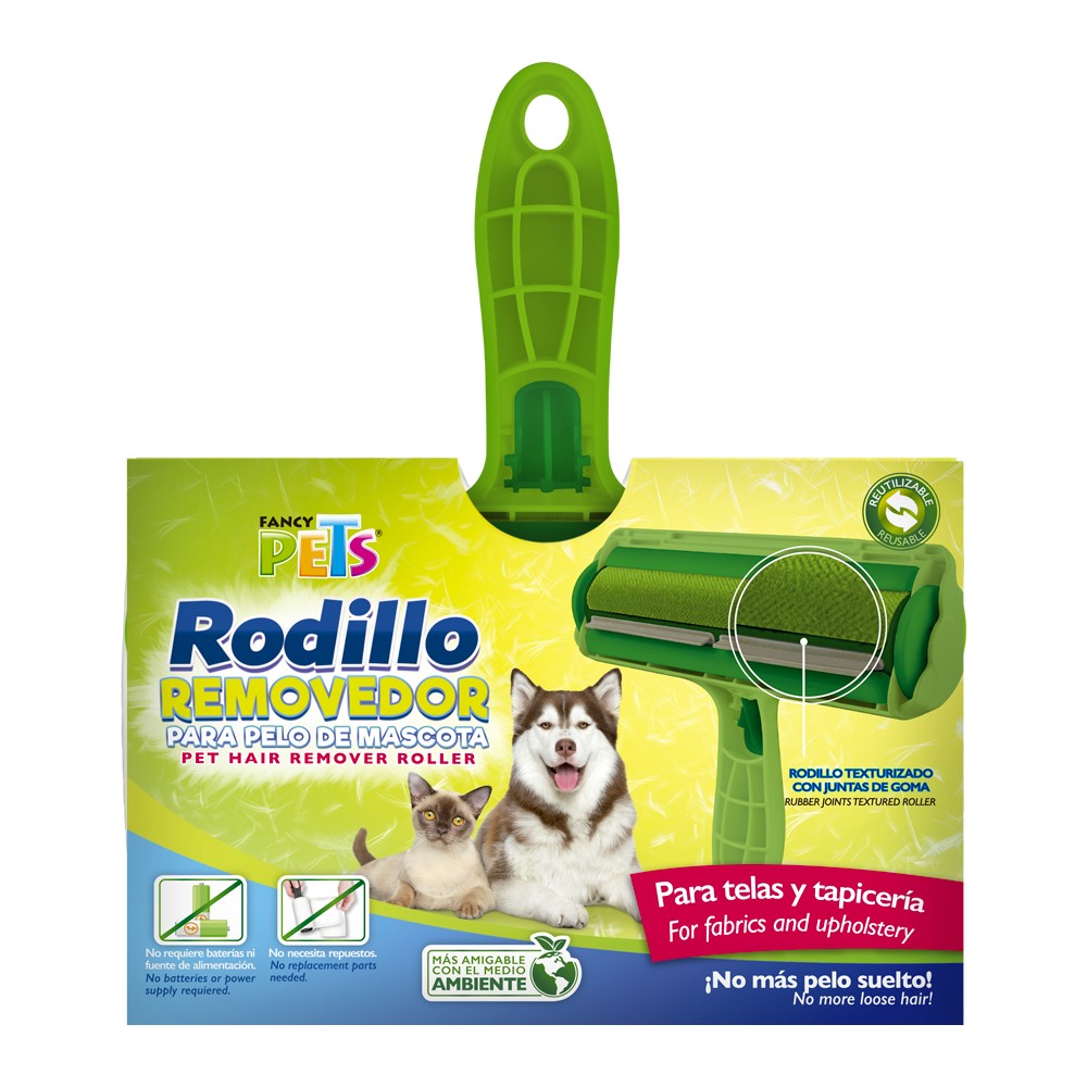 Rodillo Removedor De Pelo Para Perro Gato - Verde 19cm