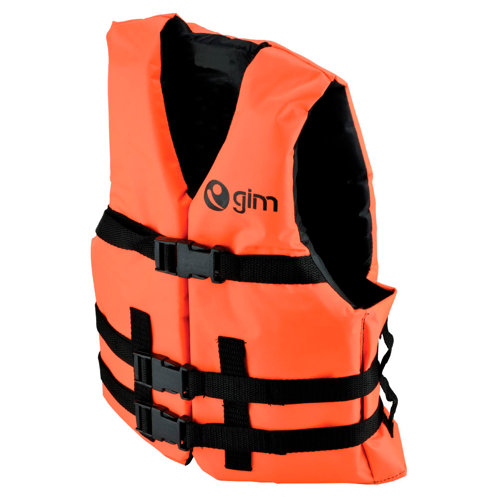 Chaleco Salvavidas Tipo III Resistente Al Sol y Al Agua De Mar para Niños y Adultos con Hebillas De Plasticos De Alto Impacto Flotadores Unisex Nylon 100% Color naranja, Talla 36-38, Soporta 75 kg