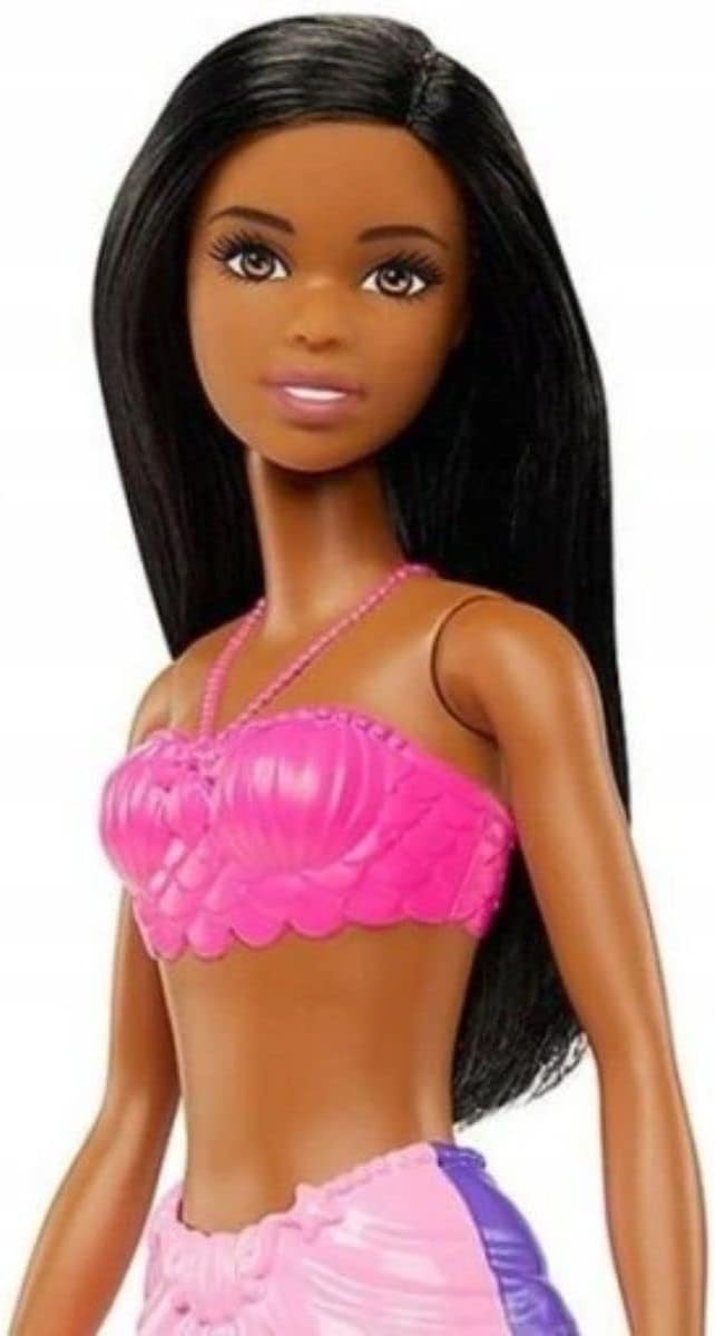 Barbie Fantasía Muñeca Sirena Aleta Morada con Rosa
