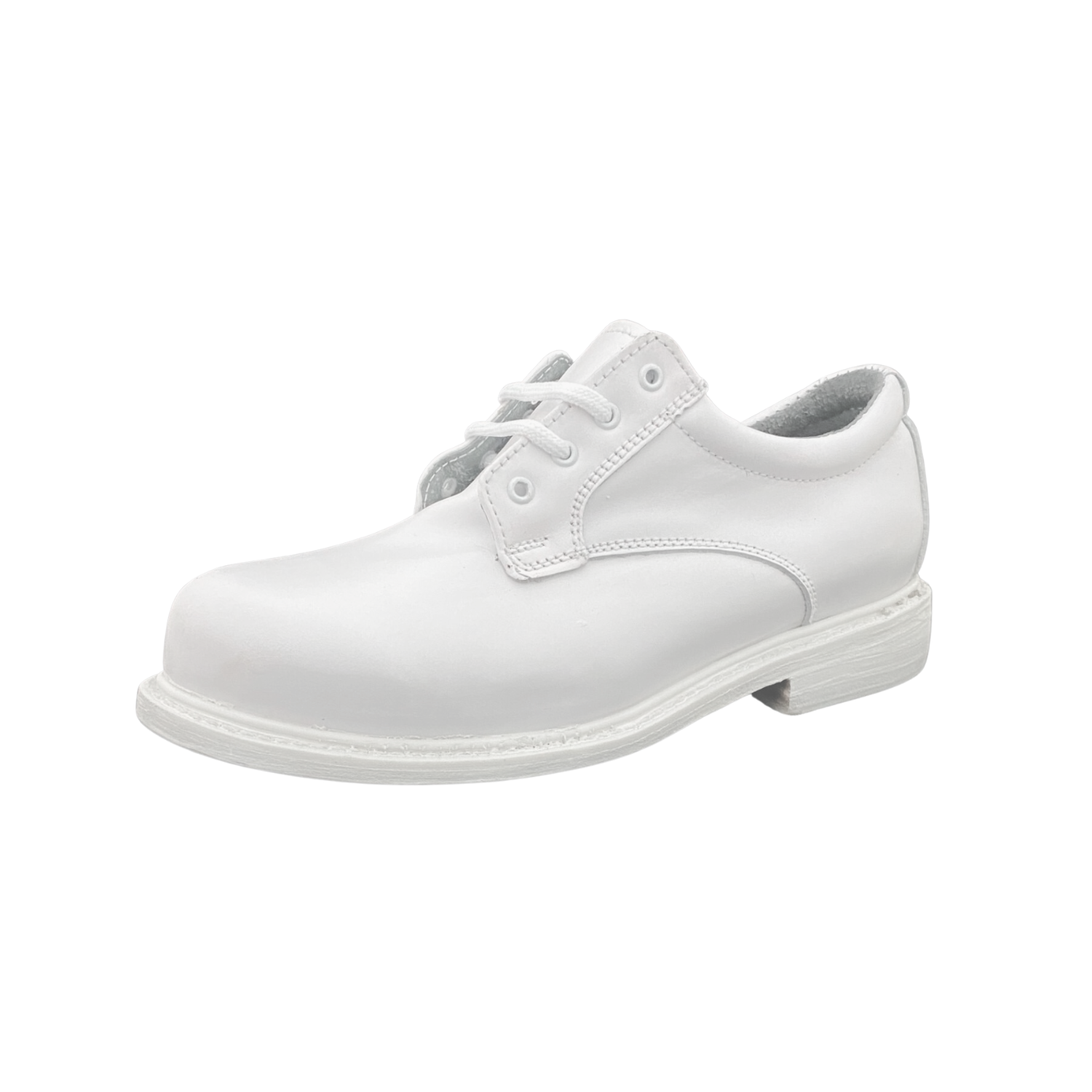Zapato Choclo Parbal Blanco Suela De Cuero