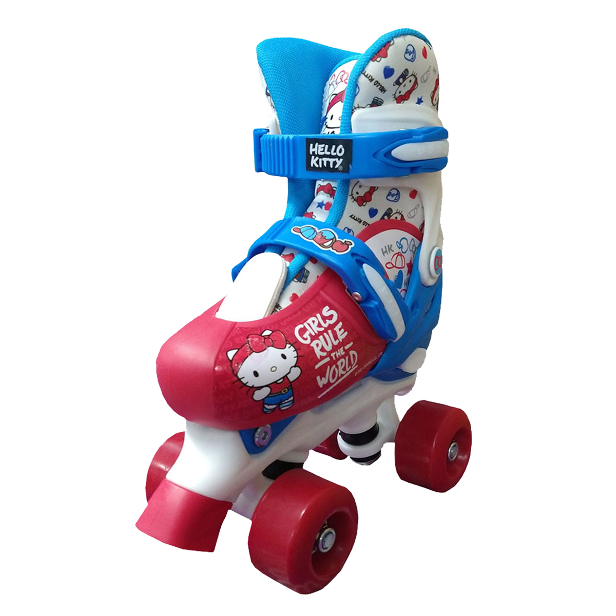 Patines para niños 4 Ruedas Hello Kitty 22 a 24 cm Azul/Rojo