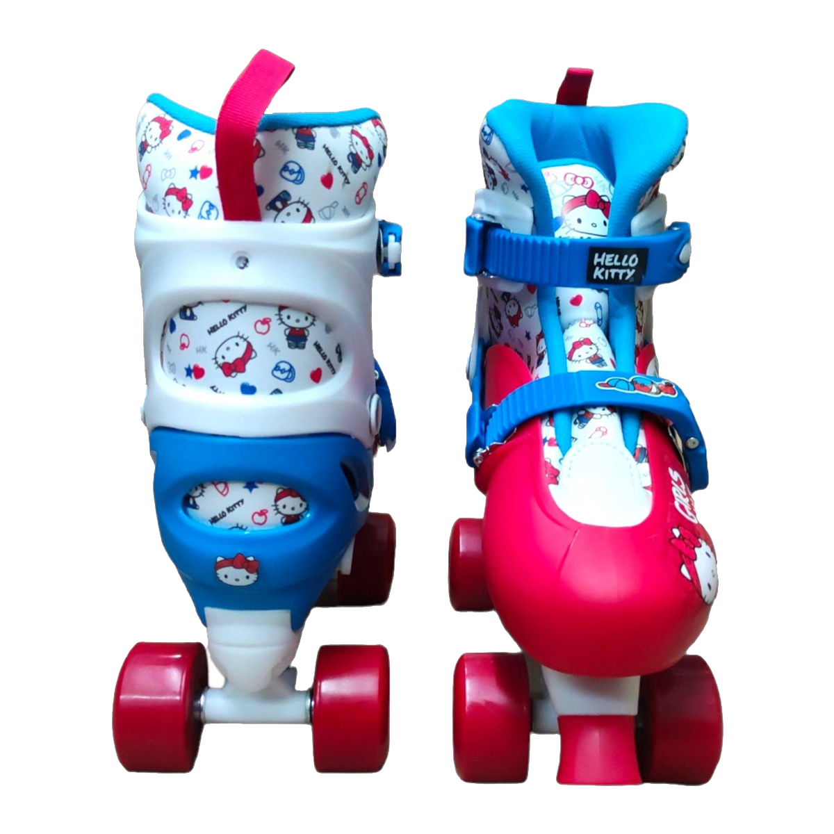 Patines para niños 4 Ruedas Hello Kitty 22 a 24 cm Azul/Rojo