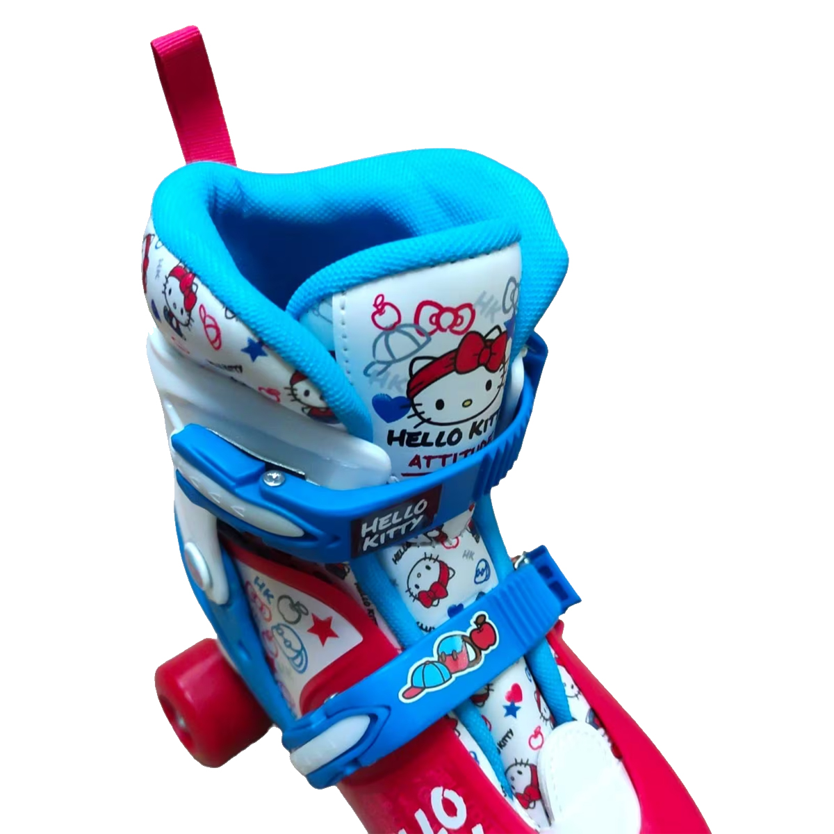 Patines para niños 4 Ruedas Hello Kitty 22 a 24 cm Azul/Rojo