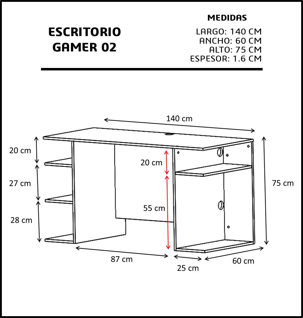 Escritorio Gamer, mesa para computador gamer