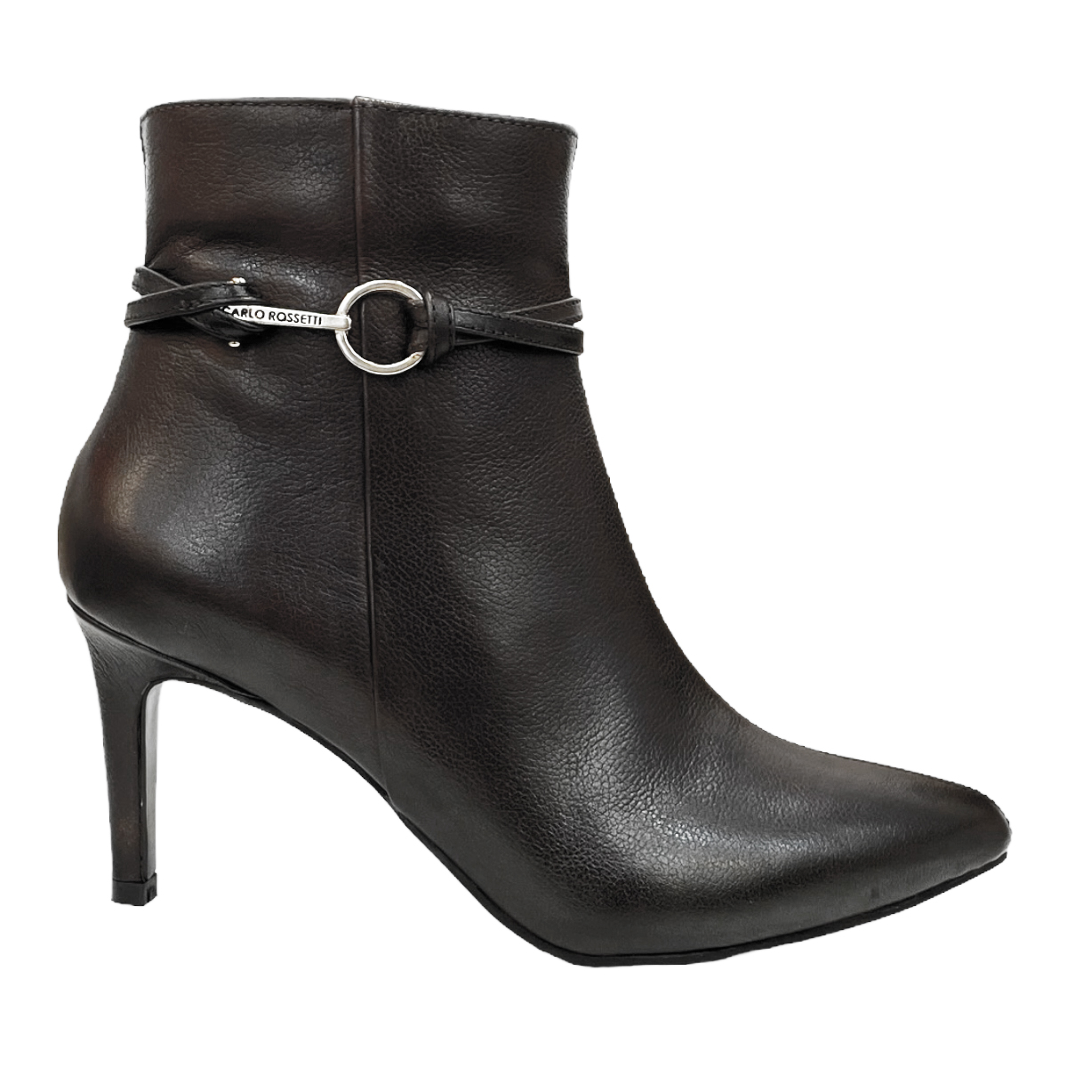 Botines Carlo Rossetti Mujer Dama Piel Café Testa 31306