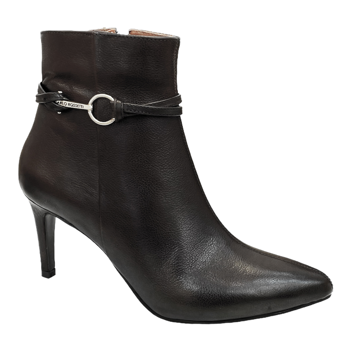 Botines Carlo Rossetti Mujer Dama Piel Café Testa 31306