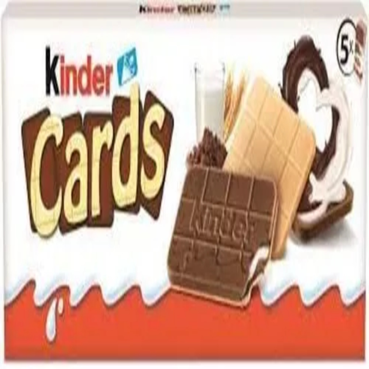 Ferrero Kinder Cards 128g 5 Bolsitas Con 2pzas C/u 3 Cajas