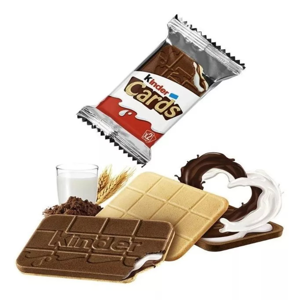 Ferrero Kinder Cards 128g 5 Bolsitas Con 2pzas C/u 3 Cajas