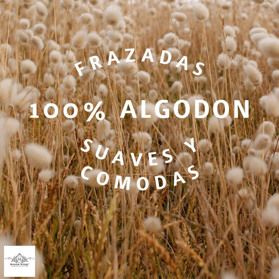 Frazada/ Manta 100% Algodón Rayada Rojo y Blanco - Manor Ridge