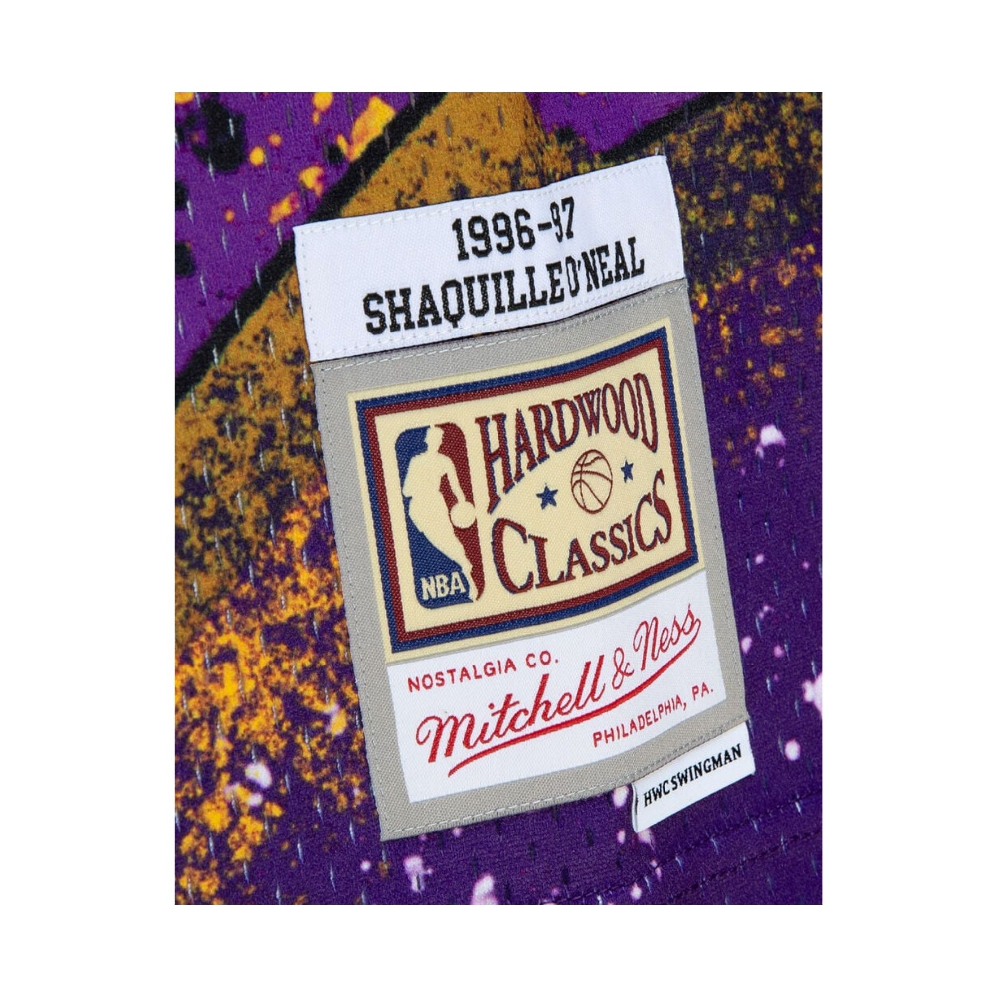 Jersey Mitchell & Ness Shaquille O´Neal Lakers NBA Basquetbol Morado Hombre Original LAL96SONDKPR