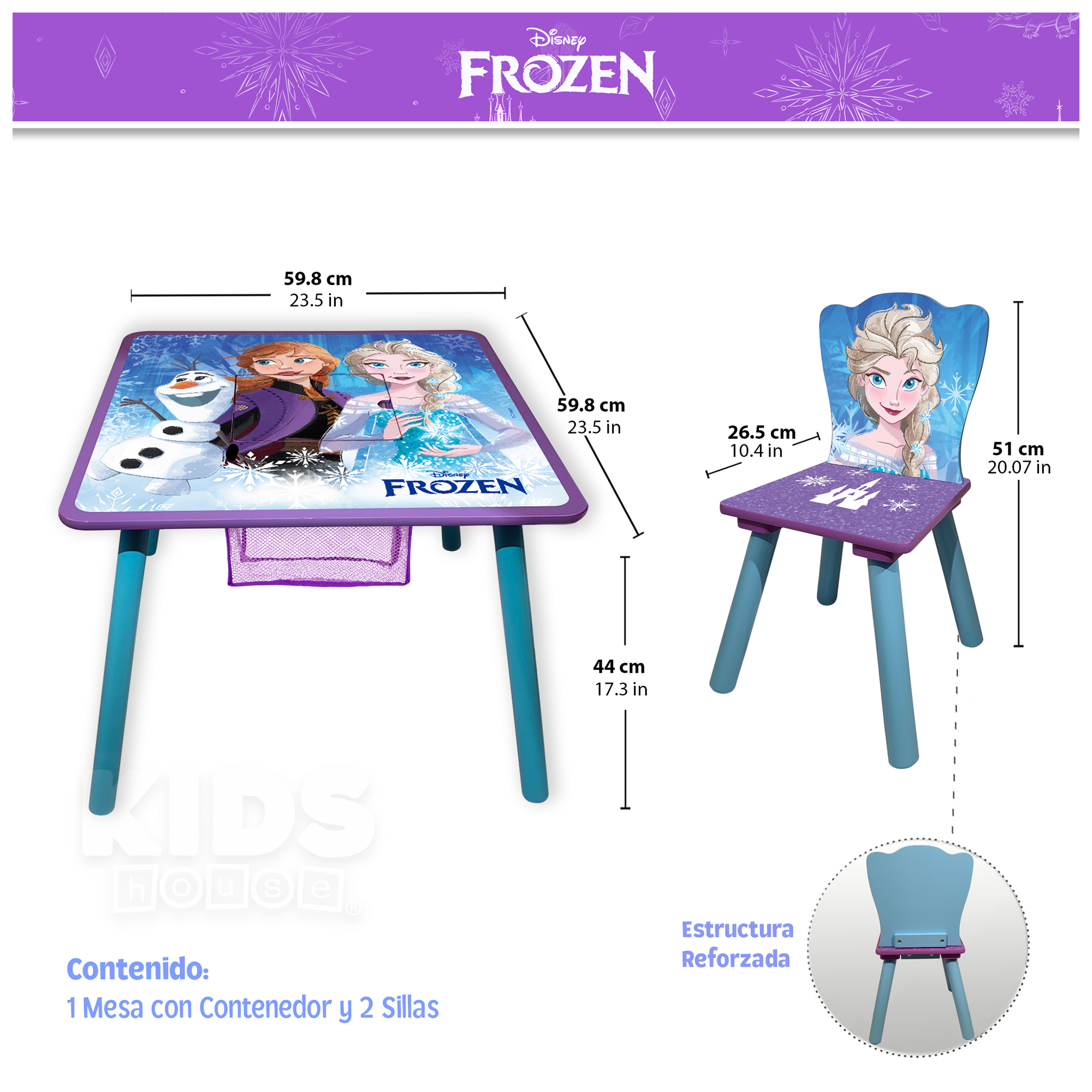 Mesa Infantil de Madera Kids House con los Personajes de Frozen