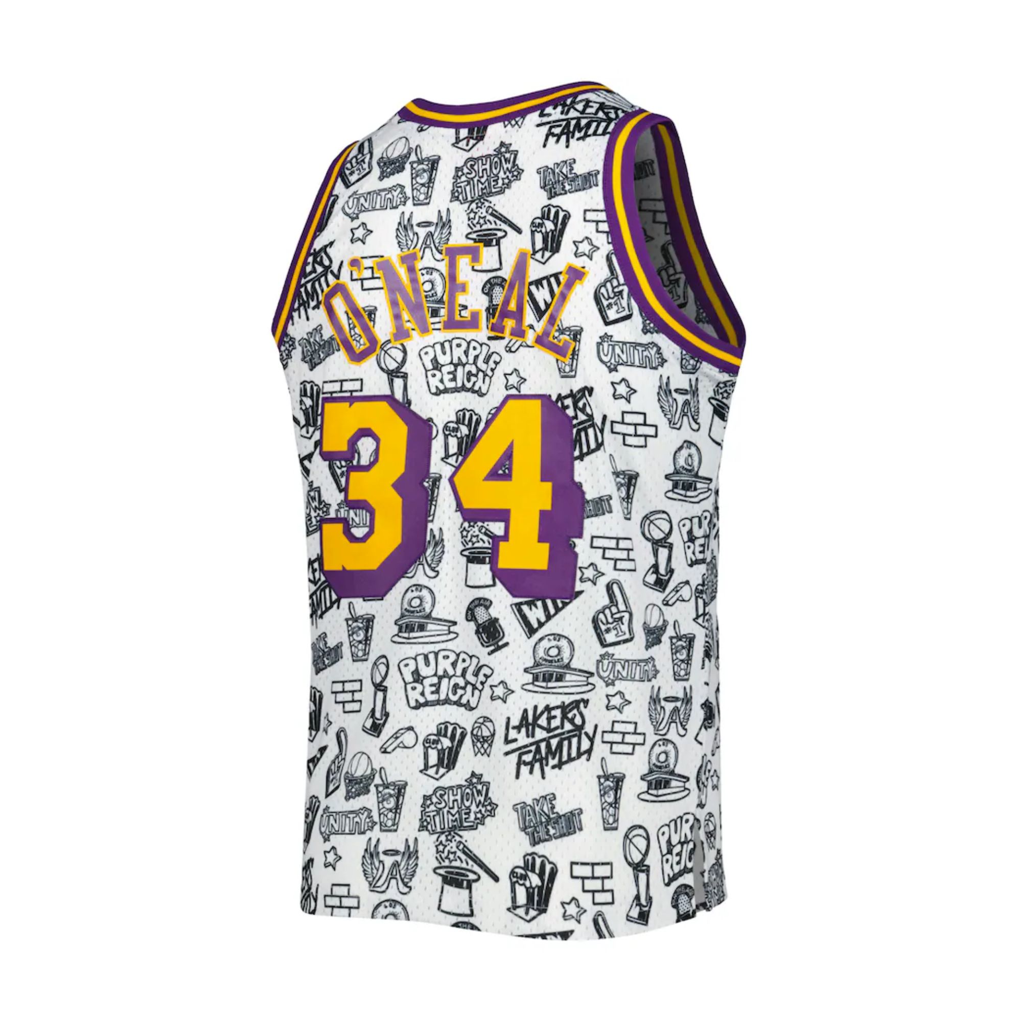 Jersey Mitchell & Ness Shaquille O´Neal Lakers NBA Basquetbol Blanco Hombre Original LAL96SONPTWHL