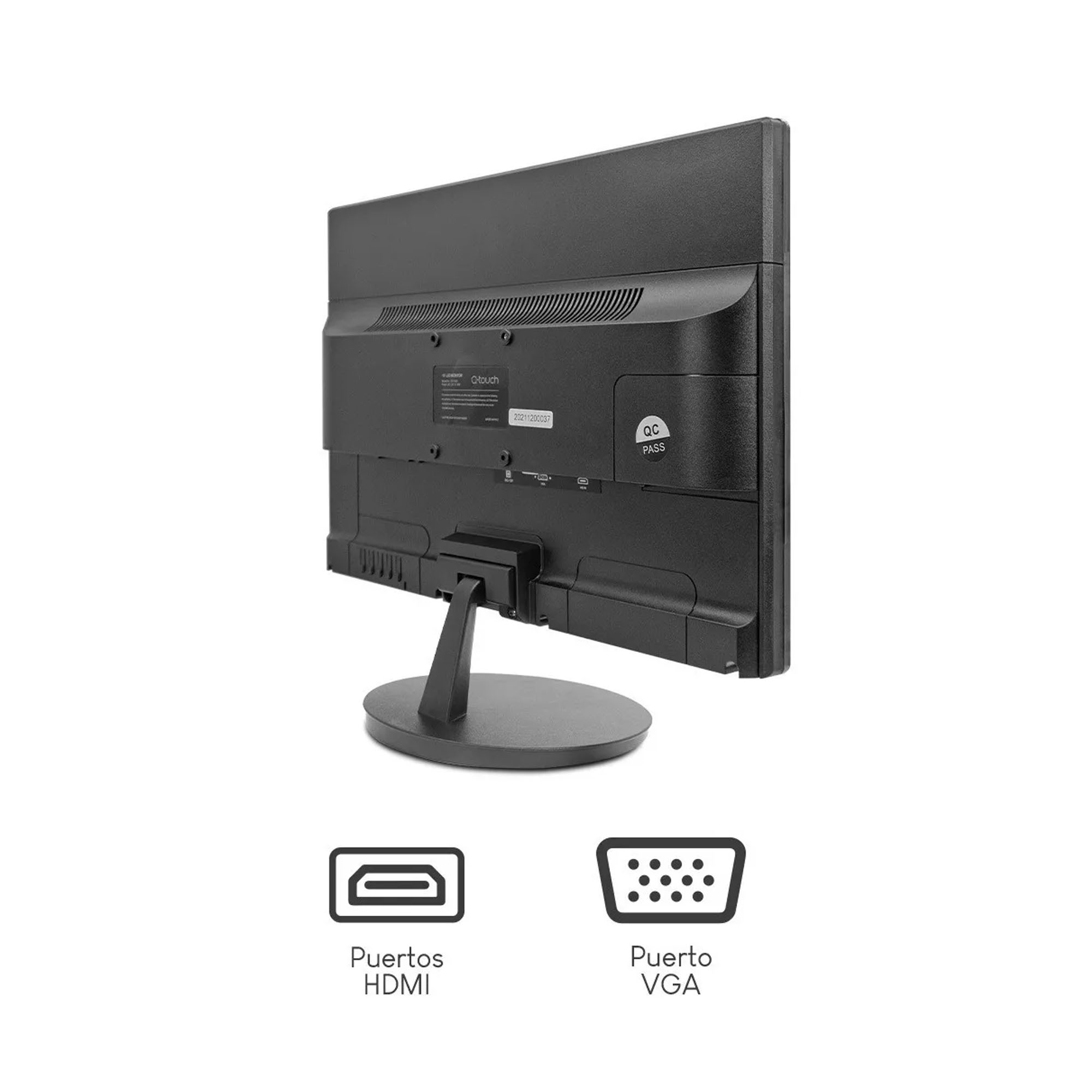 Monitor QTouch QT-2200 LED 22" HD HDMI Negro