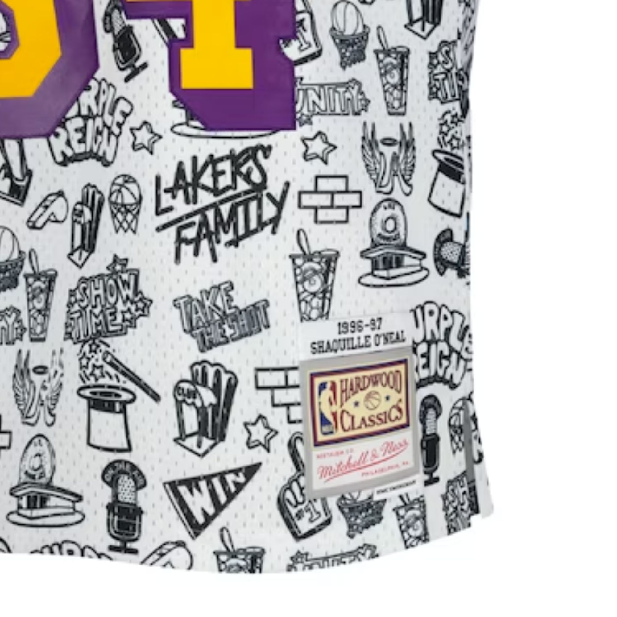 Jersey Mitchell & Ness Shaquille O´Neal Lakers NBA Basquetbol Blanco Hombre Original LAL96SONPTWHL