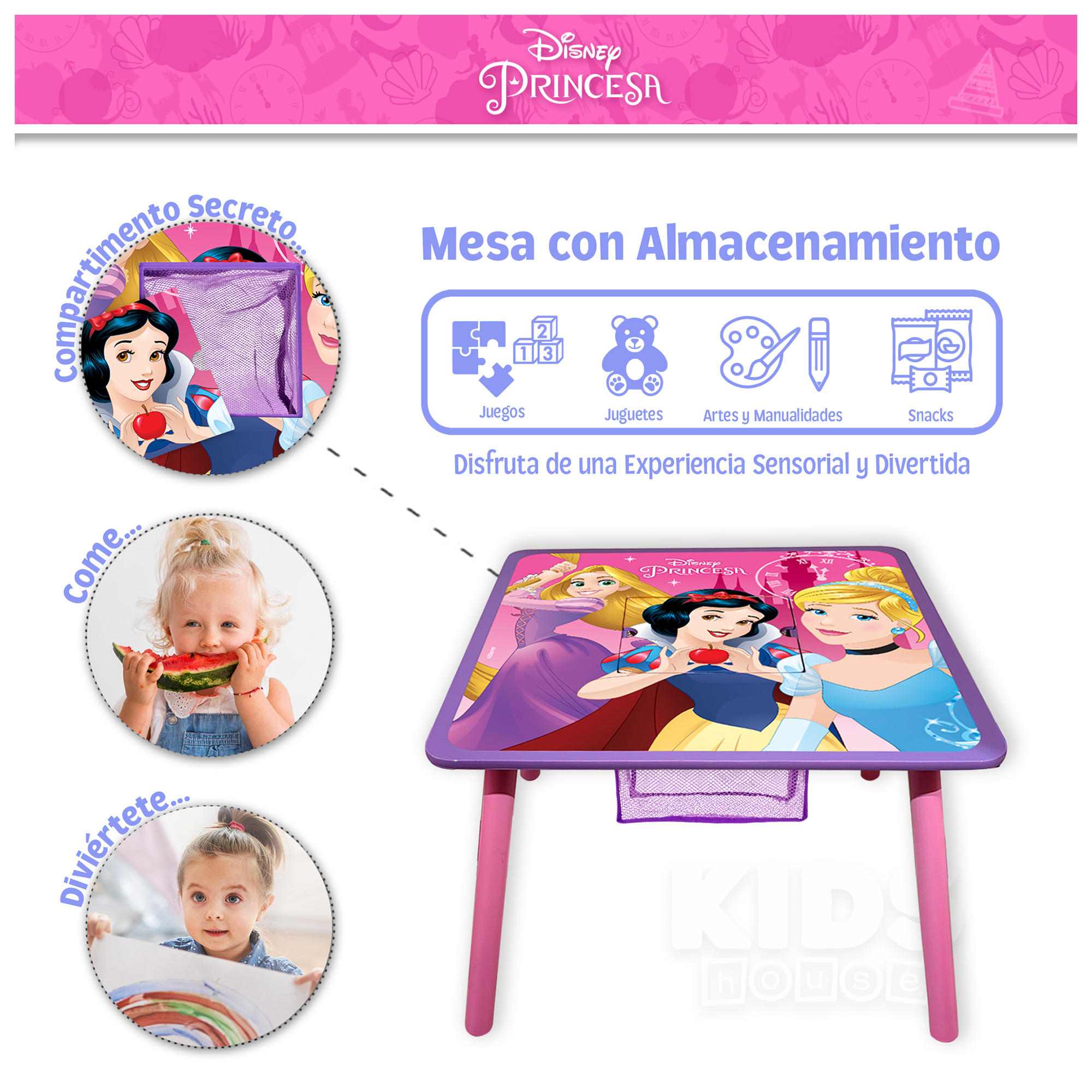 Mesa Infantil de Madera  Kids House Princesas