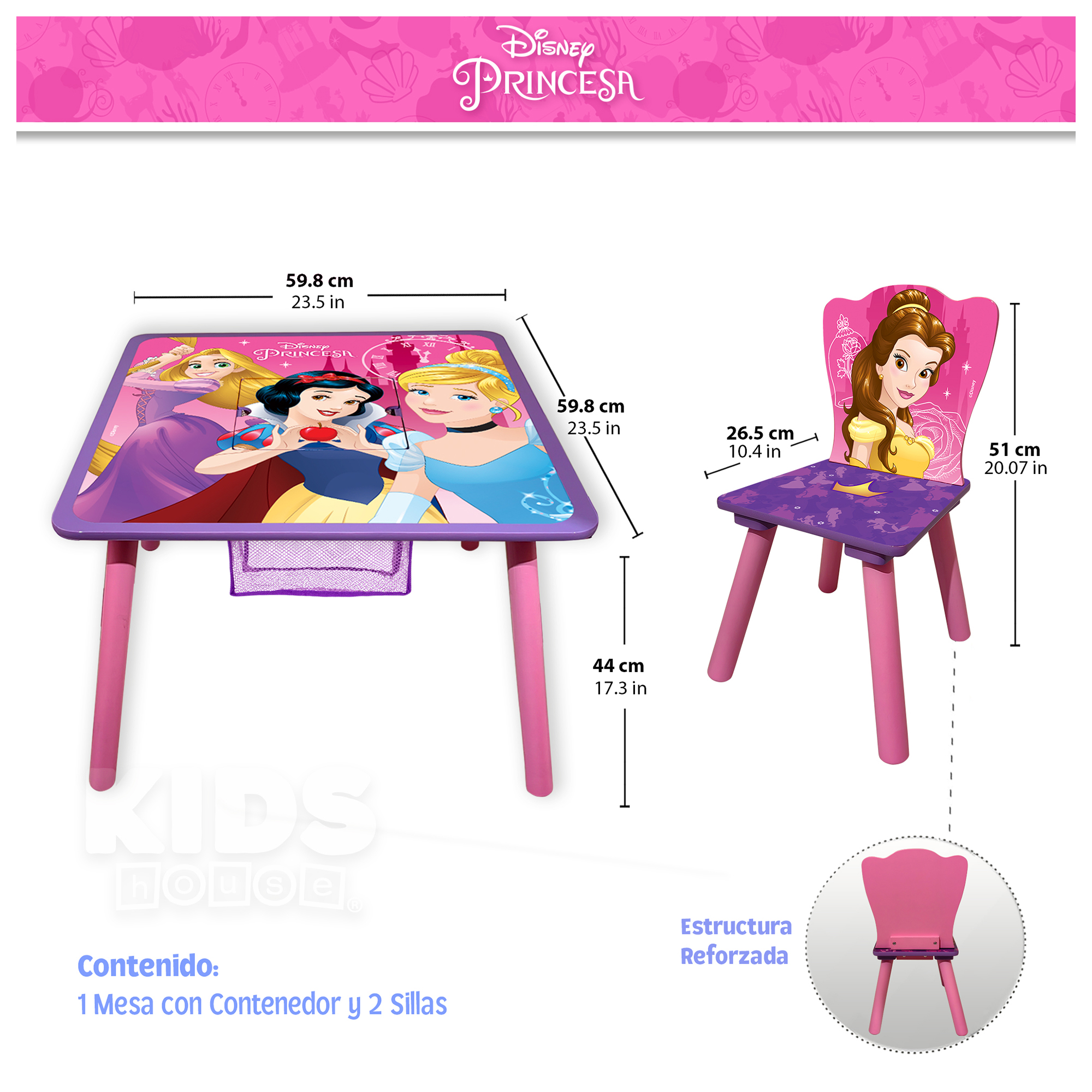 Mesa Infantil de Madera  Kids House Princesas