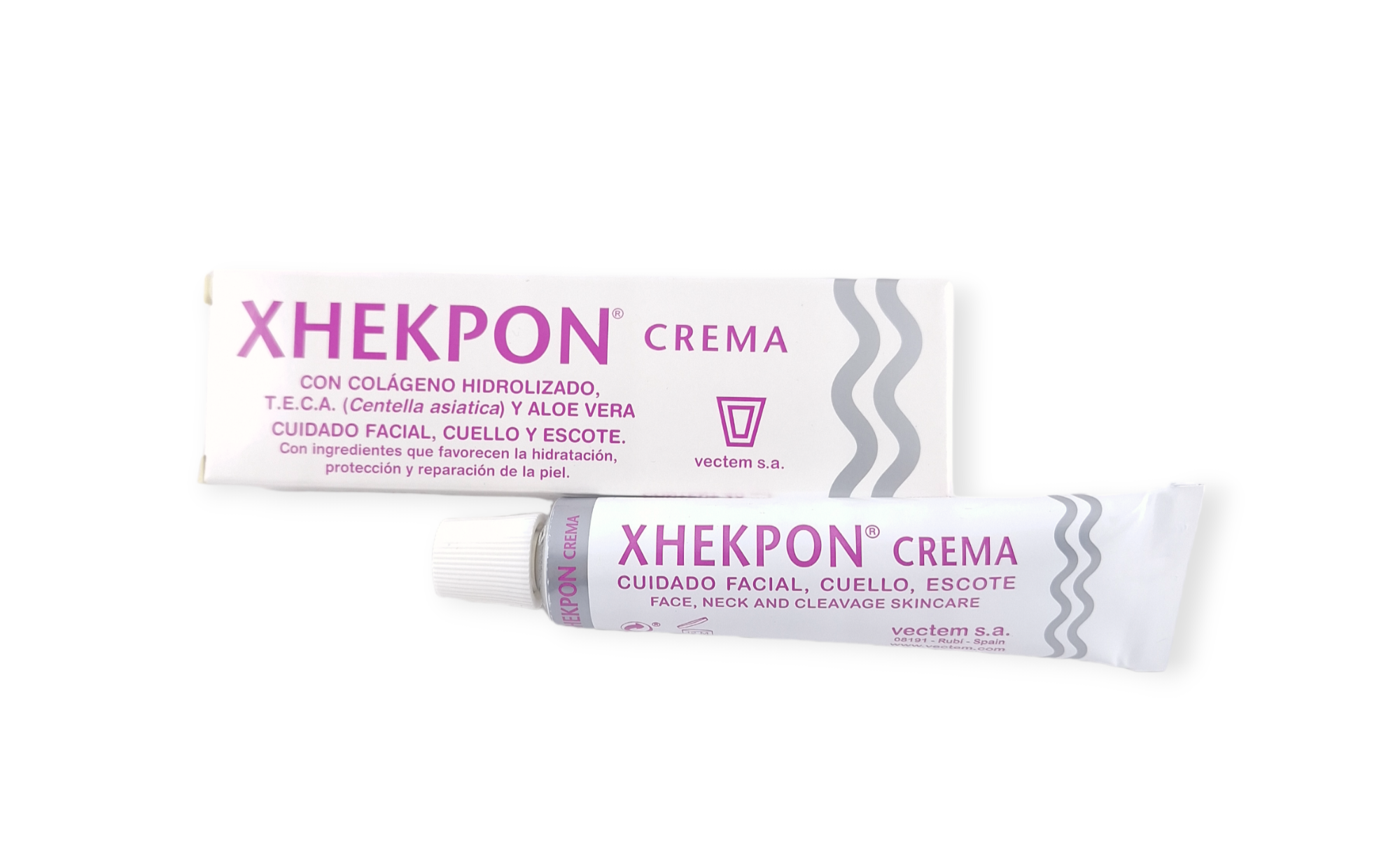 Crema Xhekpon (Cara, Cuello y Escote) Colageno Hidrolizado Centella asiatica y Aloe Vera