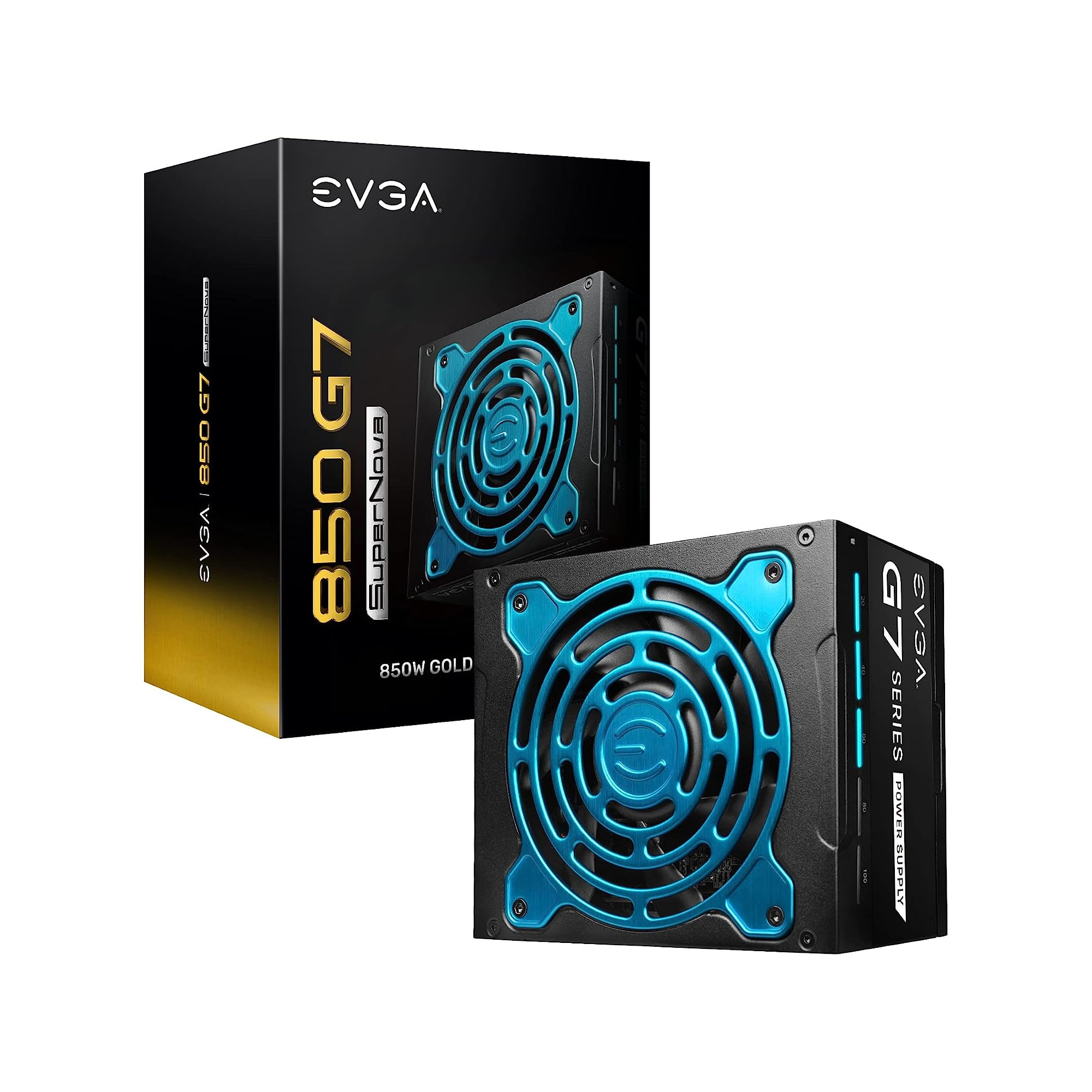Fuente De Poder Evga Supernova Eco Mode G7 Atx 120mm 80Plus Gold 850W.