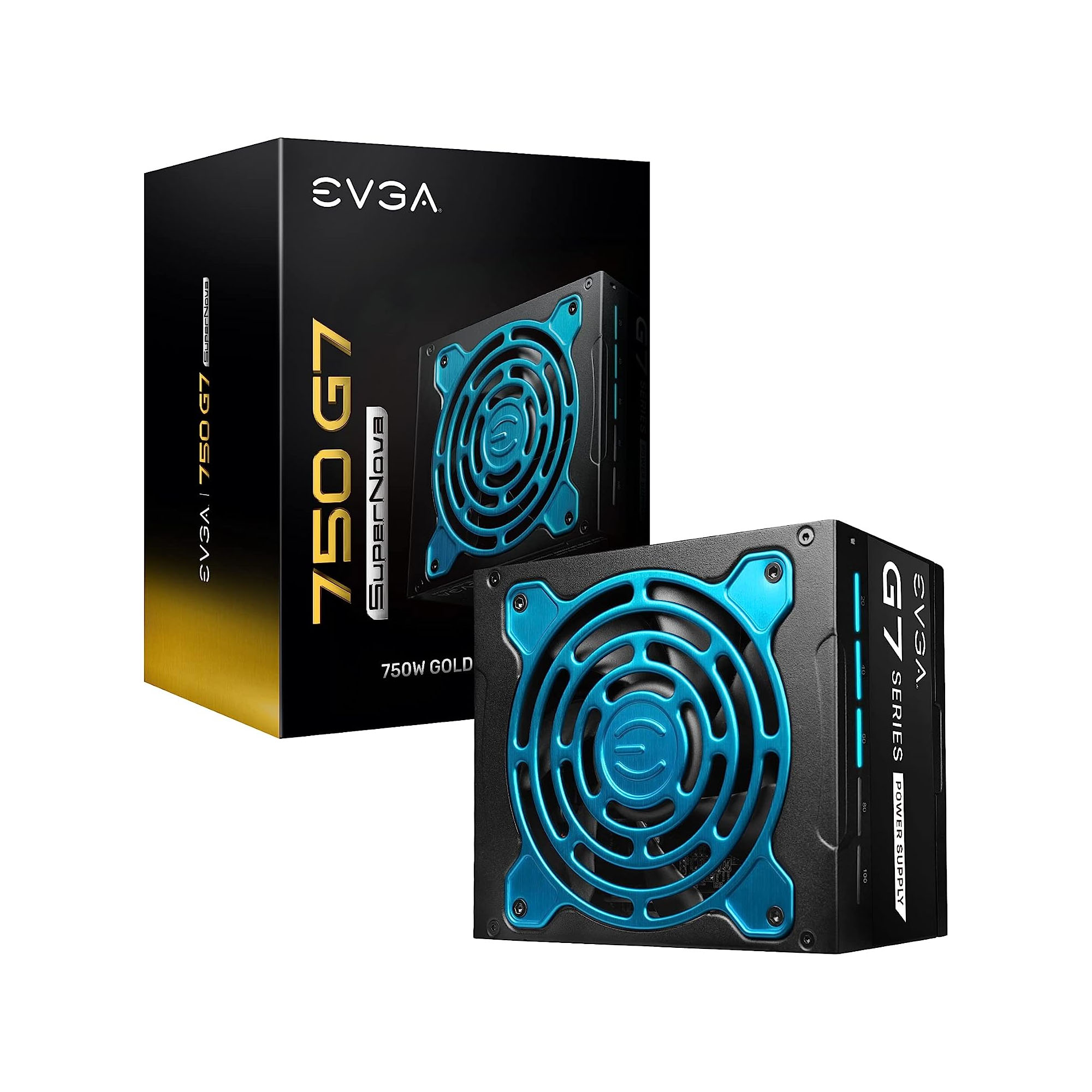 Fuente De Poder Evga Supernova Eco Mode G7 Atx 120mm 80Plus Gold 750W.