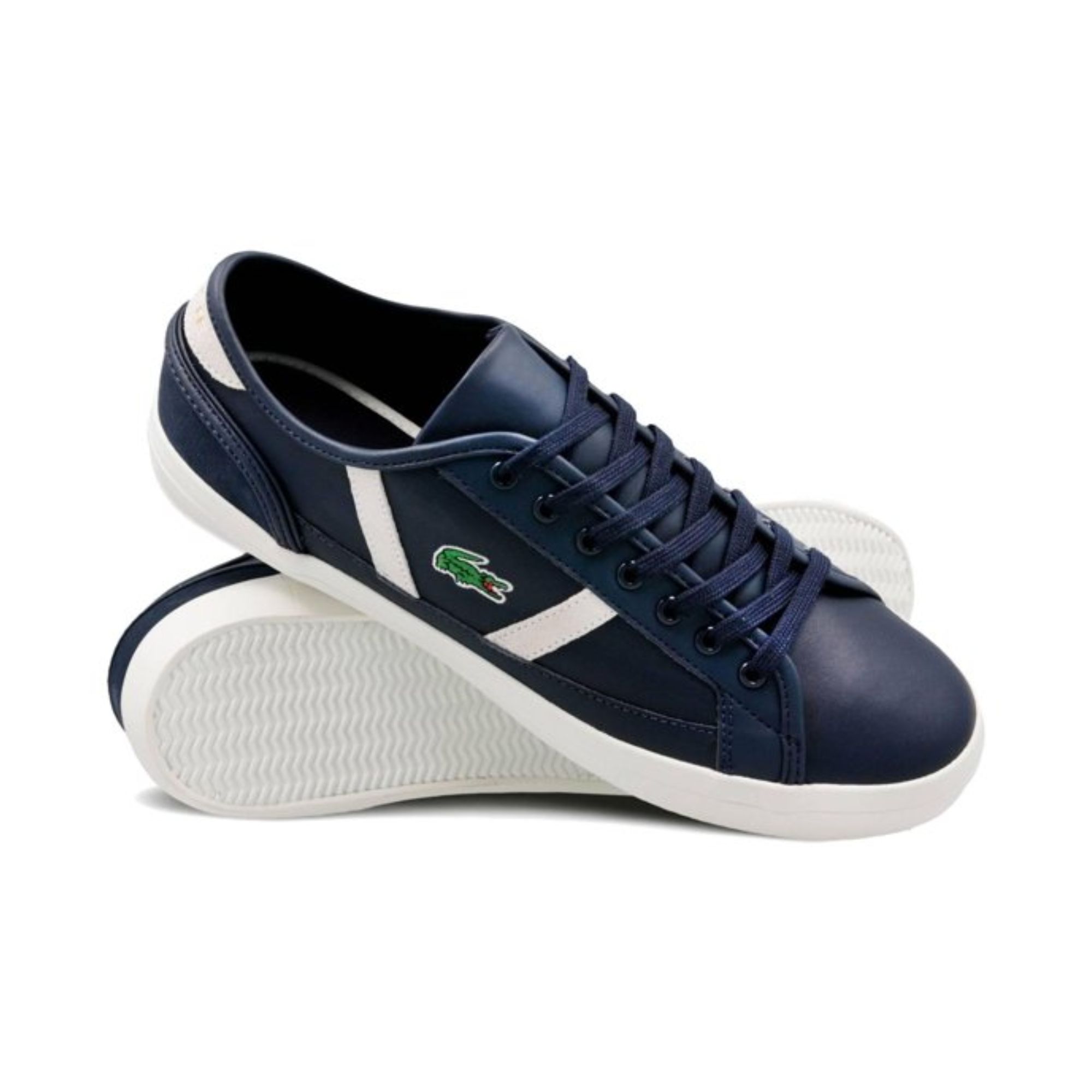 Tenis Lacoste Sideline 119 LTH Azul Marino con Blanco Hombre Originales 7-37CMA0068J18