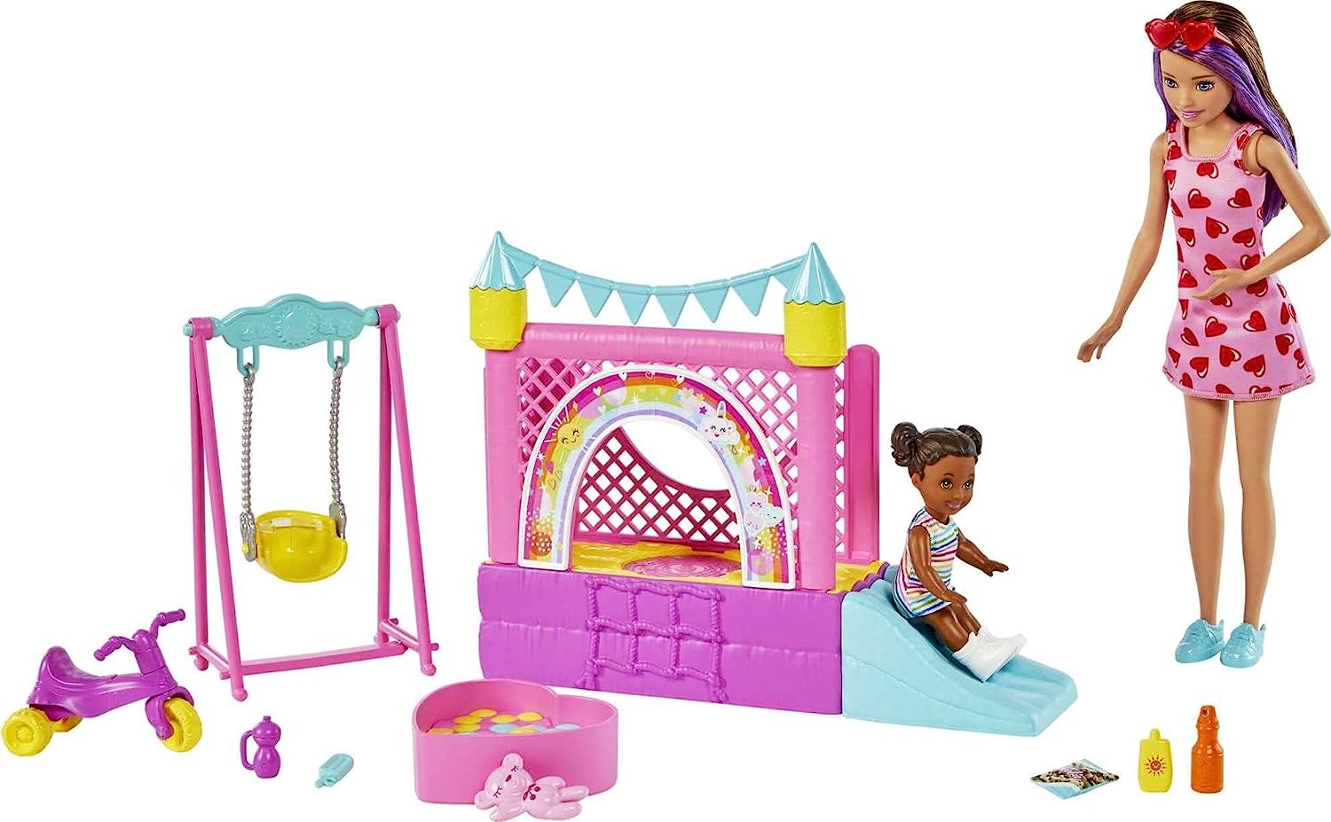  Barbie Muñeca Skipper PARQUE DE JUEGOS INFLABLE