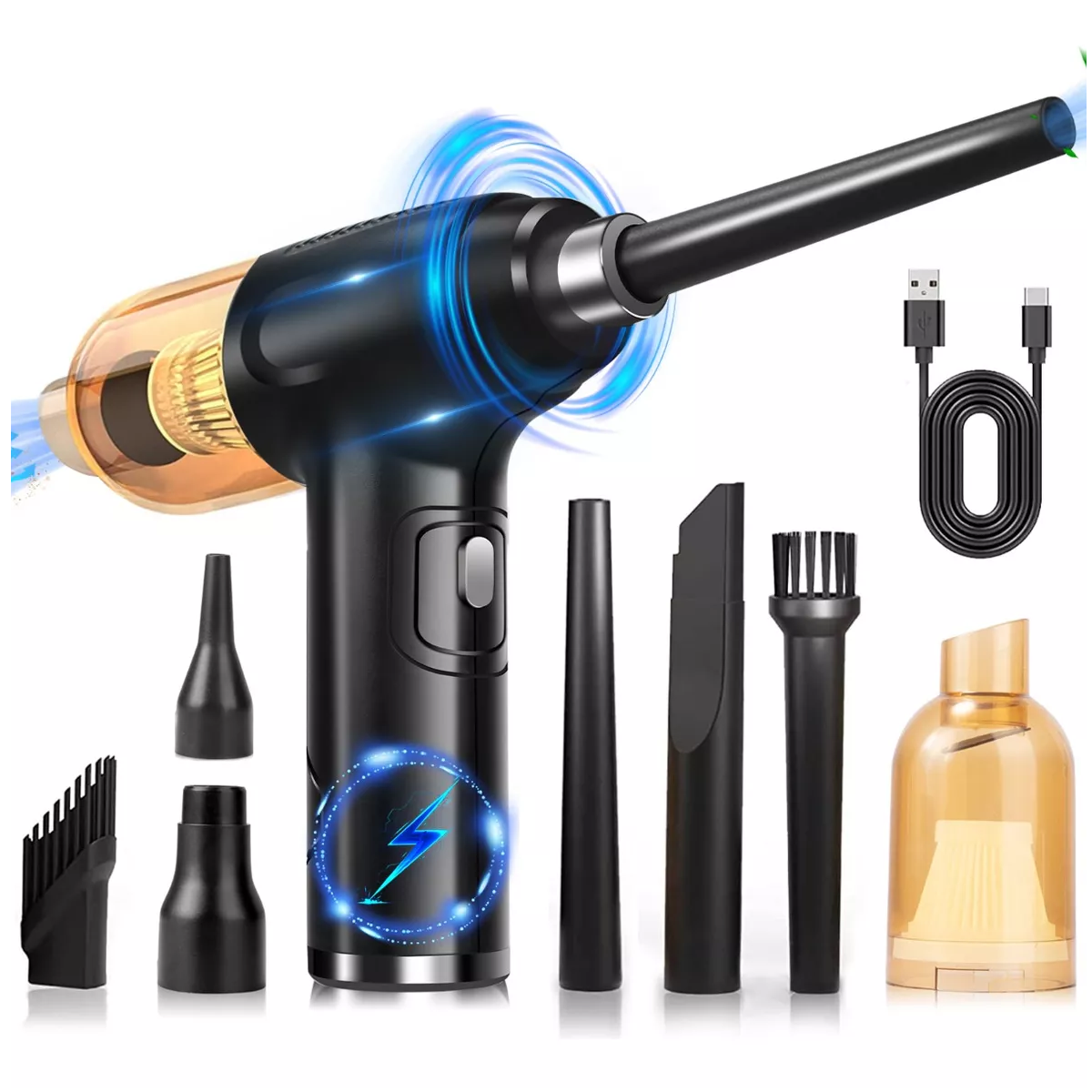 Soplador Aire Aspiradora Portatil Limpiador De Teclados Pc