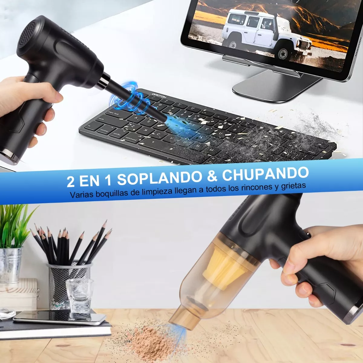 Soplador Aire Aspiradora Portatil Limpiador De Teclados Pc