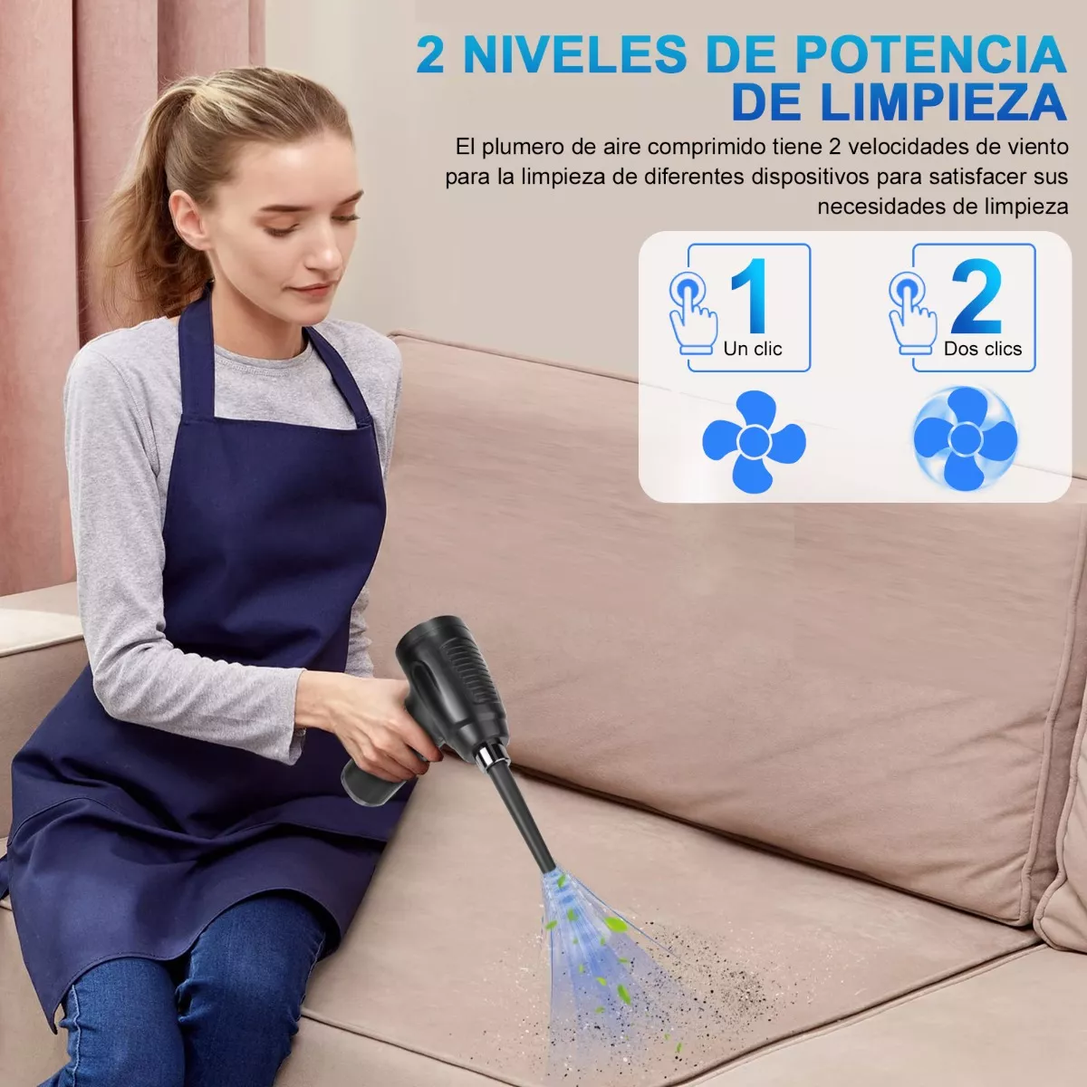 Soplador Aire Aspiradora Portatil Limpiador De Teclados Pc